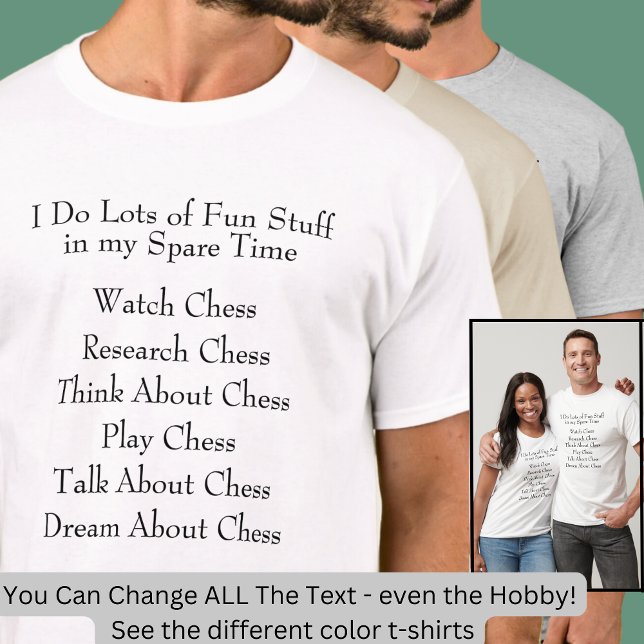 Chess Älskare Player Fläkt, vad jag gör på otid T Shirt (Skapare uppladdad)