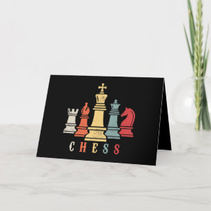 Chess Älskare Utkast för schackuppsättning Helgkort