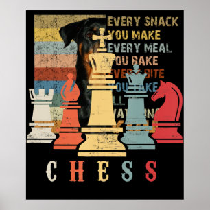 Chess Älskare Utkast för schackuppsättning Poster