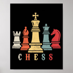 Chess Älskare Utkast för schackuppsättning Poster