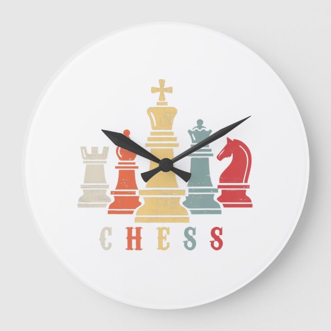 Chess Älskare | Utkast för schackuppsättning Stor Klocka (Framsida)