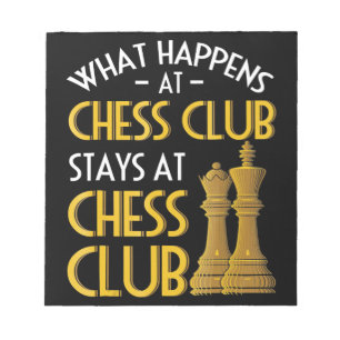 Chess Älskare Vad som händer i Chess Klubb Humor Anteckningsblock