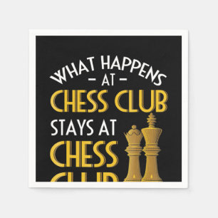 Chess Älskare Vad som händer i Chess Klubb Humor Pappersservett
