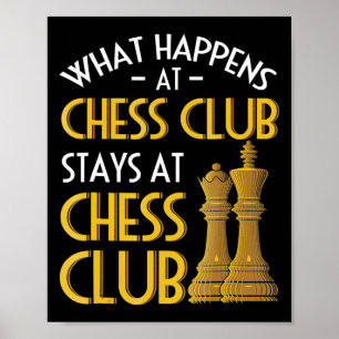 Chess Älskare Vad som händer i Chess Klubb Humor Poster