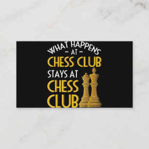 Chess Älskare Vad som händer i Chess Klubb Humor Visitkort