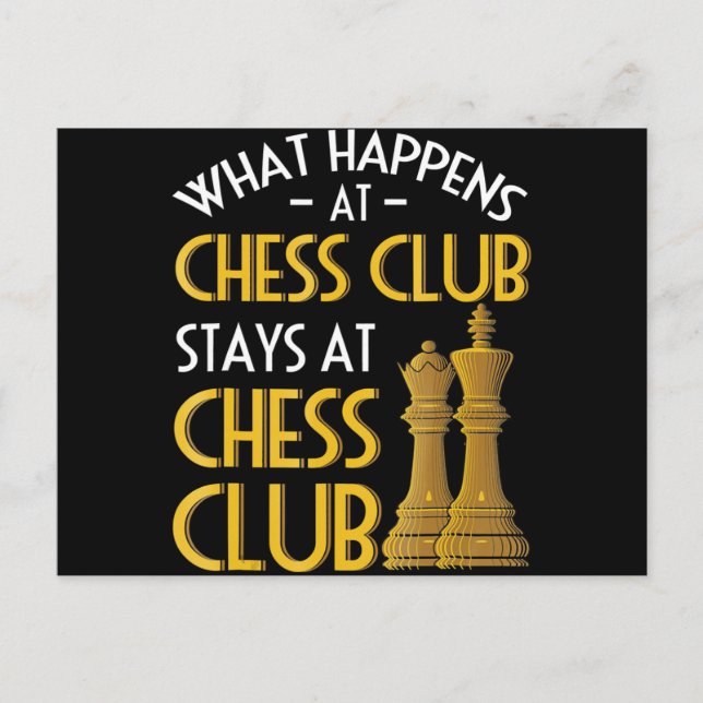 Chess Älskare | Vad som händer vid Chess Klubb Hum Helg Vykort (Framsida)