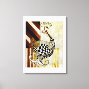 Chess and Bow VINTAGE Rustic-fredsillustration Canvastryck