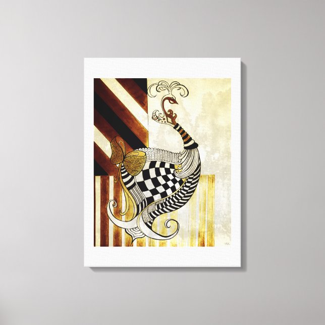 Chess and Bow VINTAGE Rustic-fredsillustration Canvastryck (Framsida)