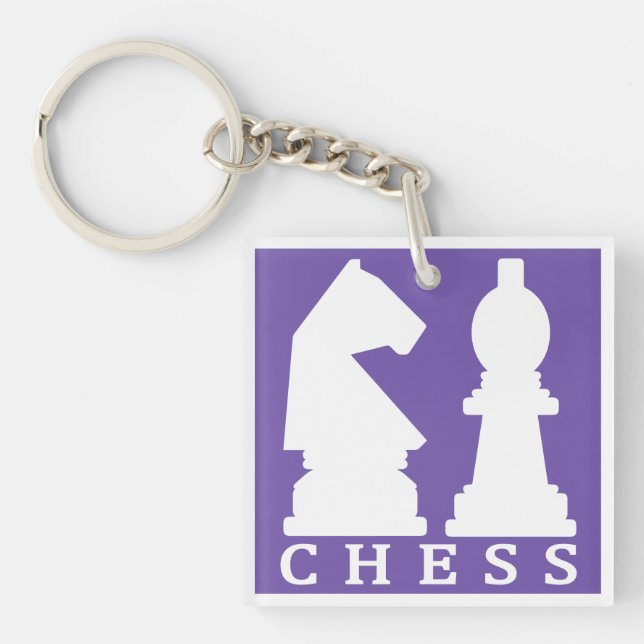 CHESS ANPASSNINGSBAR FÄRG NYCKELRING (Framsidan)