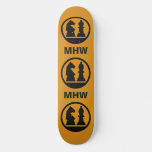 CHESS anpassningsbar monogram skateboard Bräda 20,5 Cm