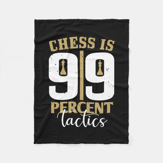 Chess är 99 % taktik fleecefilt (Framsidan)