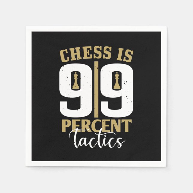 Chess är 99 % taktik pappersservett (Framsidan)