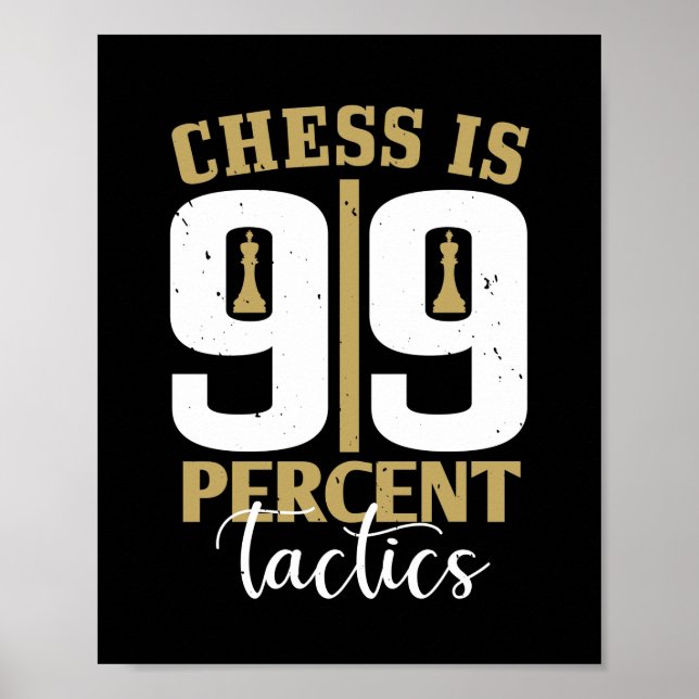 Chess är 99 % taktik poster (Framsidan)