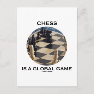 Chess är ett globalt spel (schackattityd) vykort