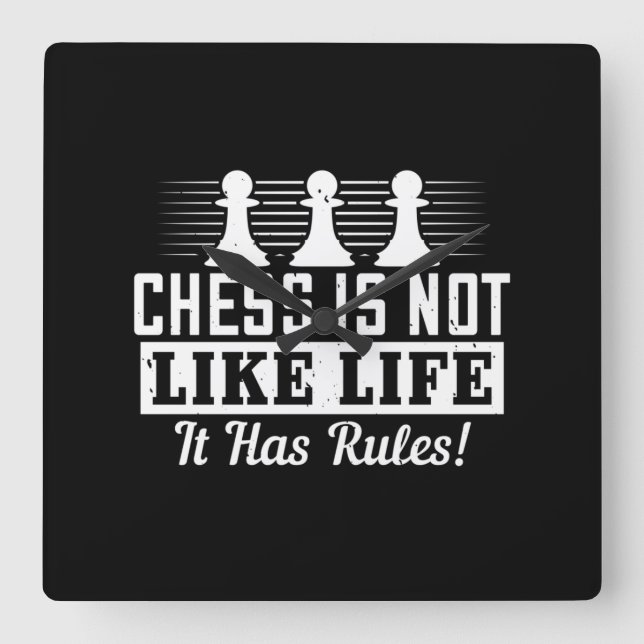 Chess är inte som det har Regler! Fyrkantig Klocka (Framsida)