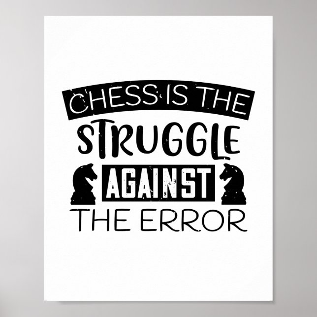 Chess är kampen mot felet poster (Framsidan)