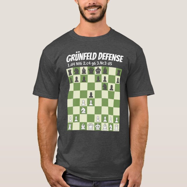 Chess är Life - Grünfeld Defence T Shirt (Framsida)