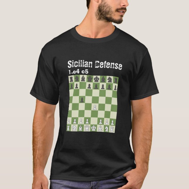 Chess är Life - Sicilianskt försvar T Shirt (Framsida)