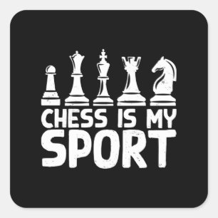 Chess är min sport fyrkantigt klistermärke