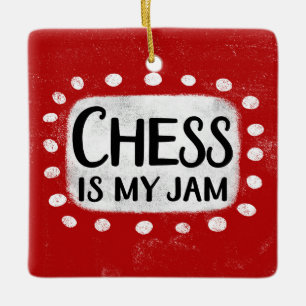 Chess är min Sylt-prydnad Julgransprydnad Keramik