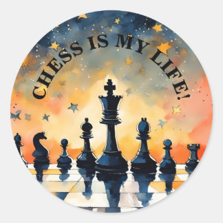 Chess är mitt liv runt klistermärke