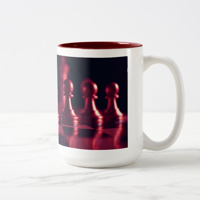 Chess Art Coffee Mugg - Chess Board Design Print" (Höger)