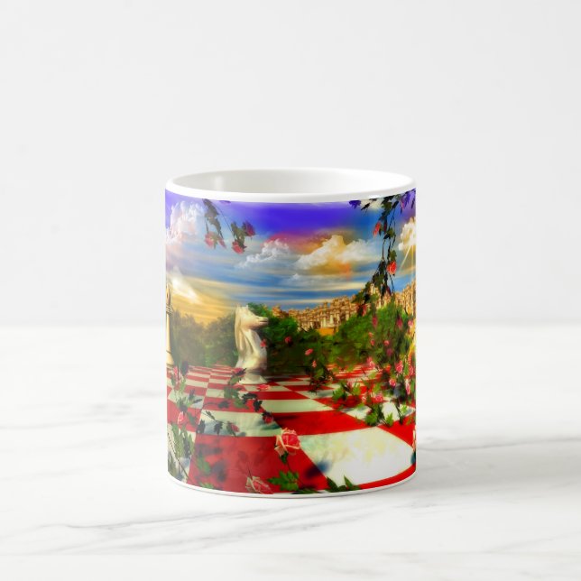 Chess Art underbar schackgåva Magisk Mugg (Center)