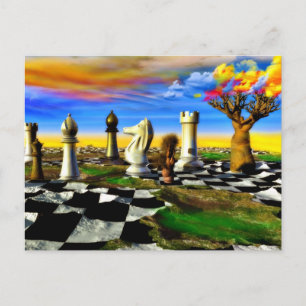 Chess Art Vykort
