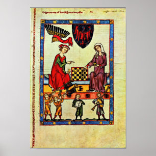 Chess, av Meister Der Manessischen Liederhandsch Poster