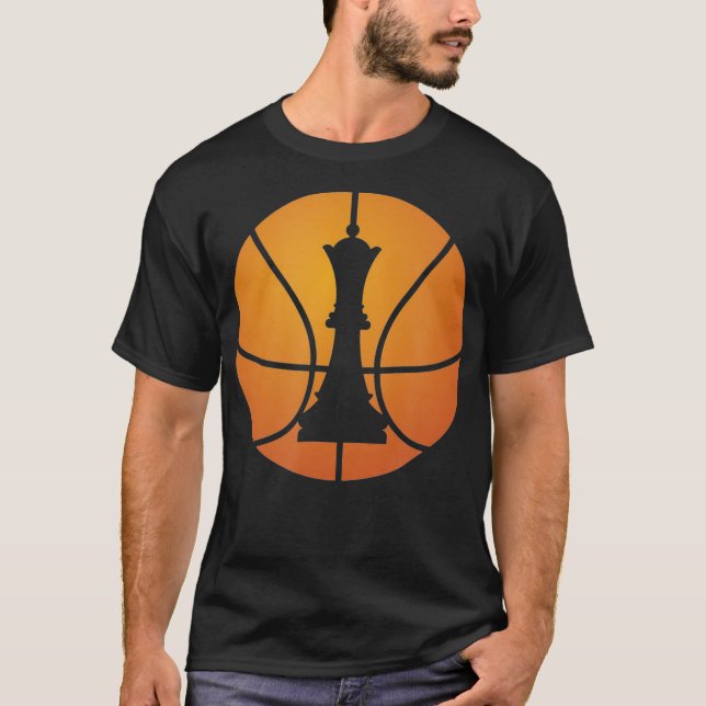 Chess Basketball Gift Funny for Game Board Kung T Shirt (Framsida)