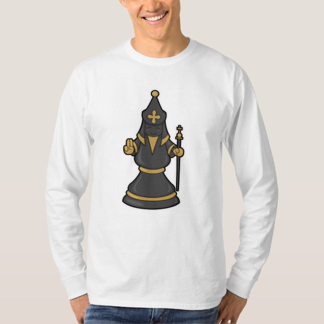 Chess biet Bishop i Chess med personal T Shirt (Framsida)