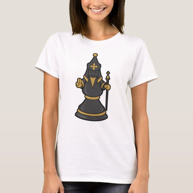 Chess biet Bishop i Chess med personal T Shirt (Framsida)
