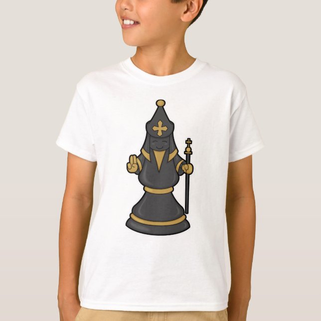Chess biet Bishop i Chess med personal T Shirt (Framsida)