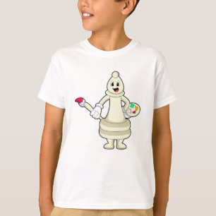Chess biet Bishop som målare med penseln & Färg T Shirt