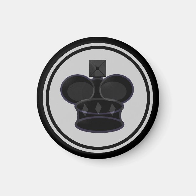 Chess Biet Black Kung Magnet (Framsidan)