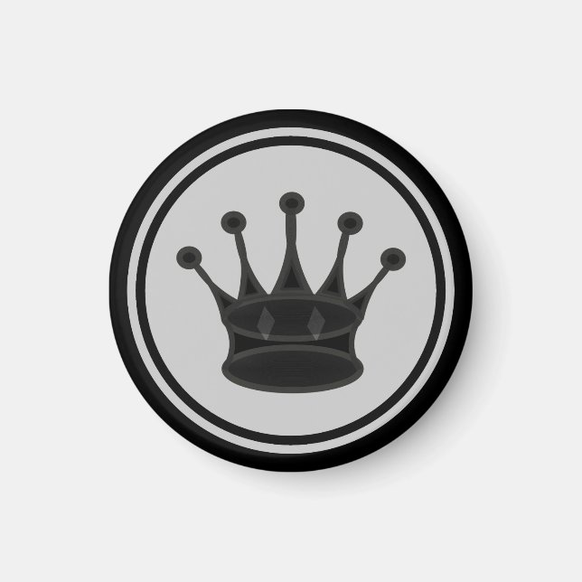 Chess Biet Black Queen Magnet (Framsidan)