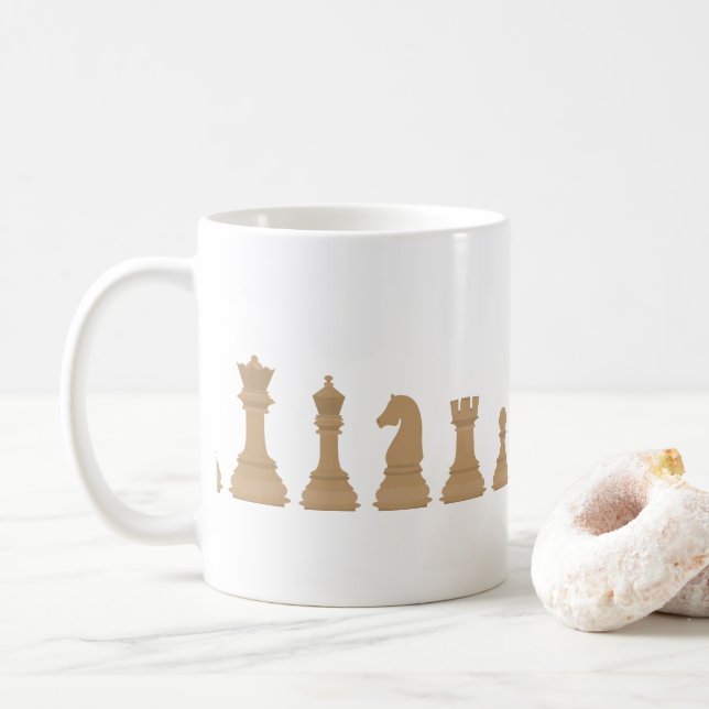 Chess Biet Board Game Kaffemugg (Med munk)