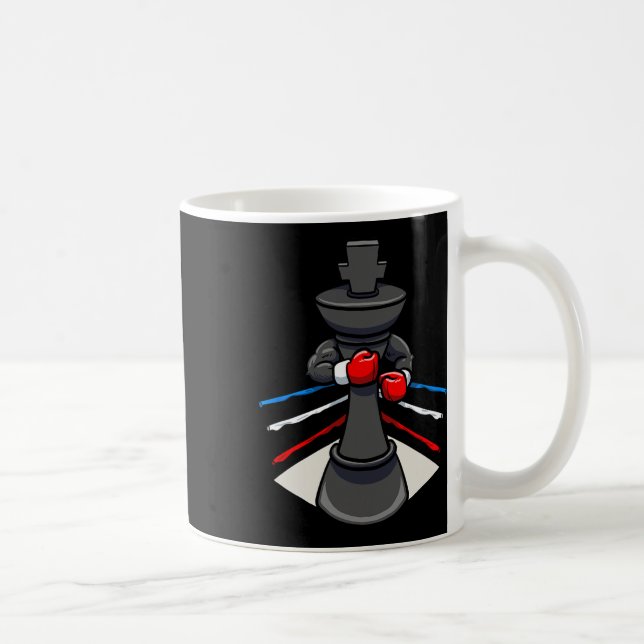 Chess Biet Boxer Boxing Handskar Kung Kaffemugg (Höger)