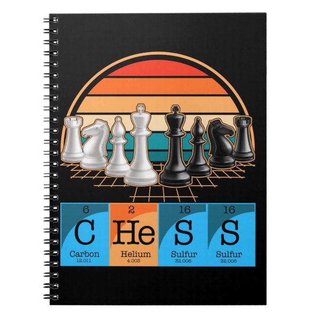 Chess Biet Chemistry Inslag Clever Board-spel Anteckningsbok (Framsidan)
