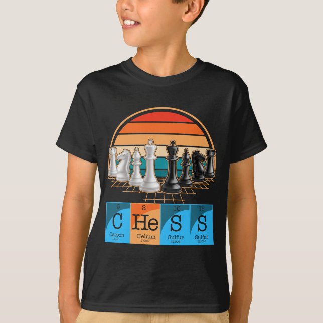 Chess Biet Chemistry Inslag Clever Board-spel T Shirt (Framsida)