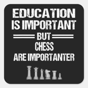 Chess Biet Education Humor Sarcastic Funny Kristus Fyrkantigt Klistermärke