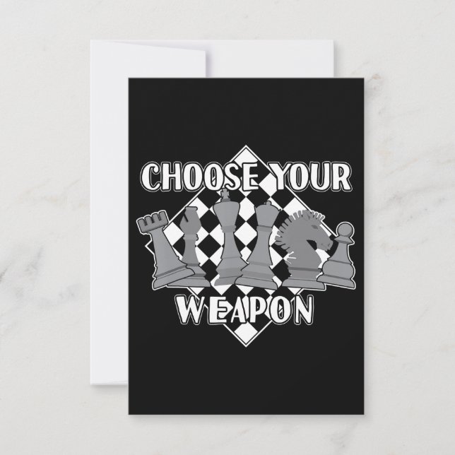 Chess Biet Game Strategy Gift A Chess Player OSA Kort (Framsida)