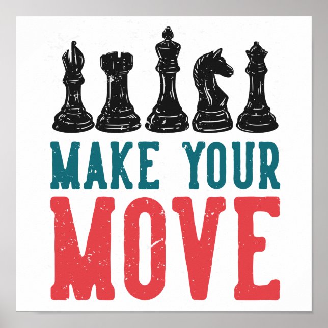 Chess Biet gör din flyttoffert Poster (Framsidan)