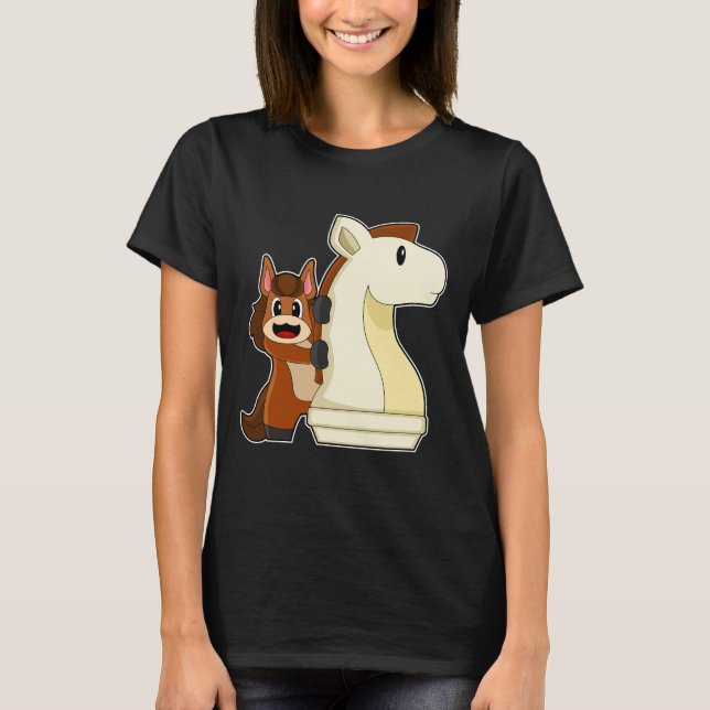 Chess biet Knight Horse Chess T Shirt (Framsida)