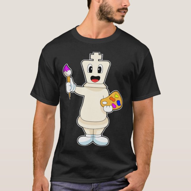Chess biet Kung Chess Board-spel T Shirt (Framsida)