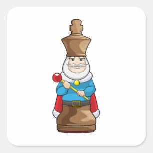 Chess biet Kung Chess Fyrkantigt Klistermärke