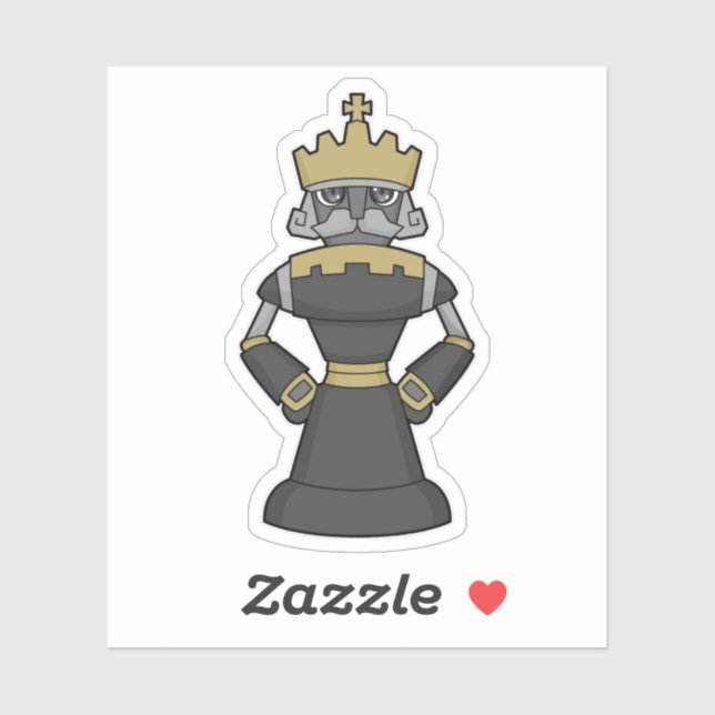 Chess biet Kung Krona Chess Klistermärken (Ark)