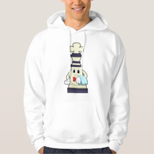 Chess biet Kung som Servitör med Towel Hoodie