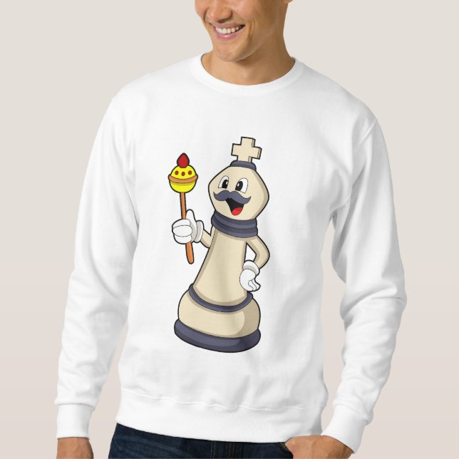 Chess biet Kung vid Chess.PNG Lång Ärmad Tröja (Framsida)
