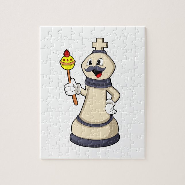 Chess biet Kung vid Chess.PNG Pussel (Vertikal)